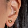 Labreta / cartilage piercing - křížek (1,2 x 8 mm)