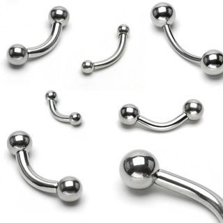 MARRE Piercing do obočí - kuličky, tl. tyčky 1,6 mm (1,6 x 8 mm, 4 mm kuličky) - OB01100-16084