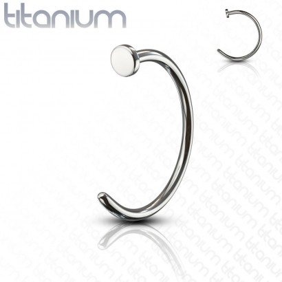 Piercing do nosu - kruh titan (1,0 x 8 mm)