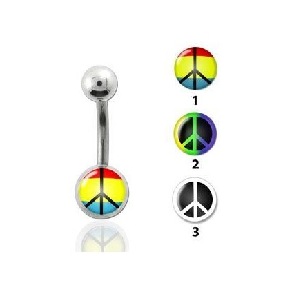 Piercing do pupíku - peace (č. 1)