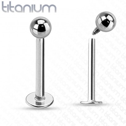 Piercing do brady - labreta TITAN (3 mm, 1,2 x 10 mm)