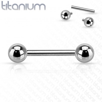 Piercing do jazyka TITAN (1,6 x 12 x 4 mm)