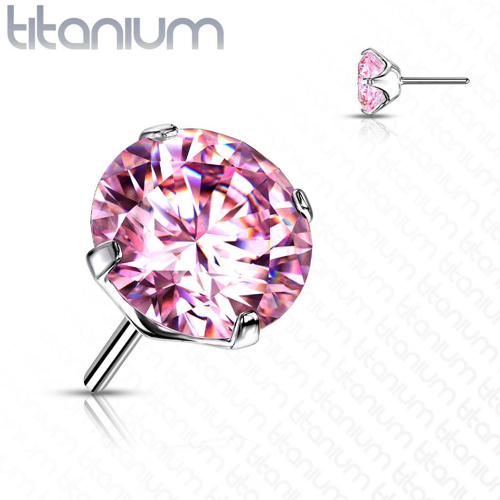 Šperky4U Kamínek k PUSH IN piercing do nosu TITAN (3 mm) - TIT1148P-030