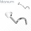 PUSH IN piercing do nosu TITAN, 0,8 x 6 mm