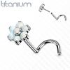 PUSH IN piercing do nosu TITAN, 0,8 x 6 mm