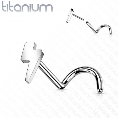 PUSH IN piercing do nosu TITAN, 0,8 x 6 mm