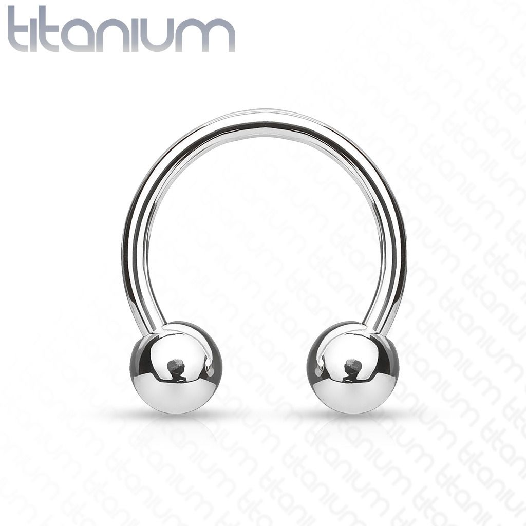 MARRE Piercing - podkova TITAN (1,6 x 11 mm, kuličky 4 mm) - TIT1111-161144