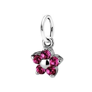 Šperky4U Dětský přívěsek kytička, Crystals from SWAROVSKI Rose - CS3500-RO