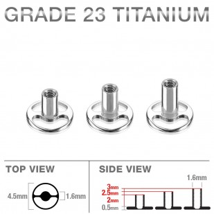 Microdermal base - kotva TITAN, závit 1,6 mm