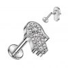 Piercing do brady - labreta Hamsa TITAN (1,2 x 6 mm)