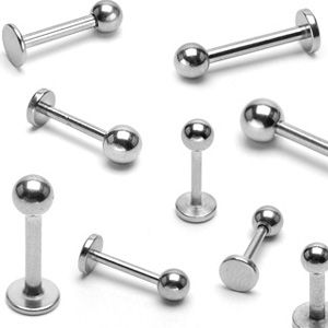 Šperky4U Piercing do brady - labreta (4 mm, 1,6 x 11 mm) - LB1012-16114