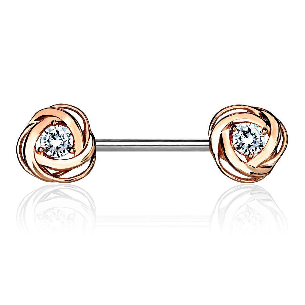 MARRE Piercing do bradavky chirurgická ocel rosegold