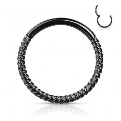 Piercing segment kruh vroubkovaný, 1,0 x 8 mm