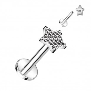 Piercing do brady - labreta TITAN, 1,2 x 8 mm