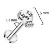 Piercing do brady - labreta TITAN, 1,2 x 8 mm