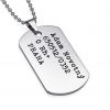 Vojenská známka - dog tag + kuličkový řetízek