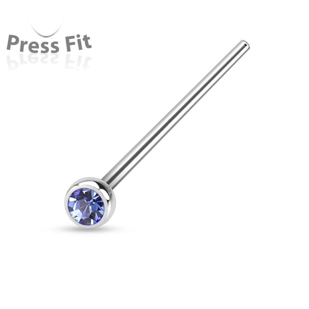 MARRE Variabilní piercing do nosu (světle modrá) - N0153-LB