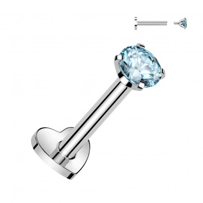 Piercing do brady TITAN, tyrkysový kámen (1,2 x 6 mm)