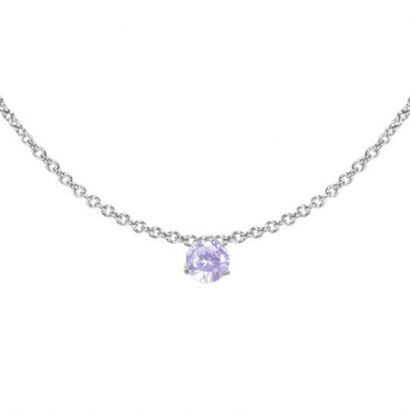 Náhrdelník chirurgická ocel s krystalem Swarovski NSSW01 lavender