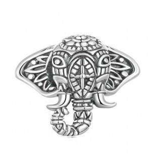 Stříbrný přívěsek korálek na náramek slon