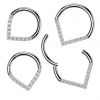 Segment kruh se zirkony septum / helix / cartilage / tragus piercing (1,2 x 10 mm)