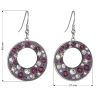 Náušnice bižuterie se Swarovski krystaly fialové kulaté 51040.3 plum