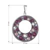 Přívěsek bižuterie se Swarovski krystaly fialový kulatý 54026.3 plum