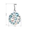 Přívěsek bižuterie se Swarovski krystaly modrý kulatý 54023.3 aqua