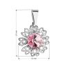 Přívěsek bižuterie se Swarovski krystaly růžová kytička 54032.3 light rose