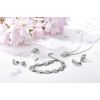 Stříbrné náušnice pecka s krystaly Swarovski mix barev kosočtverec 31169.3 sakura