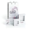 Stříbrné náušnice pecka s krystaly Swarovski mix barev kosočtverec 31169.3 sakura