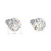 Stříbrné náušnice pecka s krystaly Swarovski modré kulaté 31336.3 light sapphire