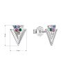 Stříbrné náušnice pecka s krystaly Swarovski multi 31226.3 multi