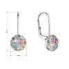 Stříbrné náušnice visací s krystaly Swarovski zelené malé 31321.3 sakura