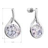 Stříbrné visací náušnice kapky se Swarovski krystaly 31305.3 violet