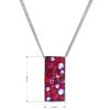 Stříbrný náhrdelník se Swarovski krystaly červený obdélník 32074.3 cherry