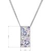 Stříbrný náhrdelník se Swarovski krystaly fialový obdélník 32074.3 violet