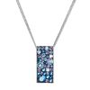 Stříbrný náhrdelník se Swarovski krystaly modrý obdélník 32074.3 blue style