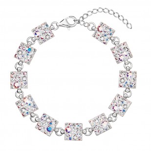 Stříbrný náramek se Swarovski krystaly ab efekt 33047.2