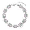 Stříbrný náramek se Swarovski krystaly mix barev 33047.3 sakura