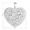 Stříbrný přívěsek s krystaly Swarovski bílé srdce 34243.1