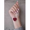 Stříbrný přívěsek s krystaly Swarovski červené srdce 34243.3 cherry