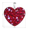 Stříbrný přívěsek s krystaly Swarovski červené srdce 34243.3 cherry