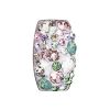 Stříbrný přívěsek s krystaly Swarovski mix barev obdélník 34194.3 sakura