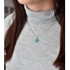 Stříbrný přívěsek s krystaly Swarovski modrý kulatý-rivoli 34112.3 light turquoise