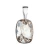 Stříbrný přívěsek s krystaly Swarovski šedý obdélník 34244.5 silver shade