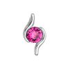 Stříbrný přívěsek se Swarovski krystalem růžový 34261.3 fuchsia