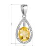 Stříbrný přívěsek slza žlutý zirkon 14034.3 citrine