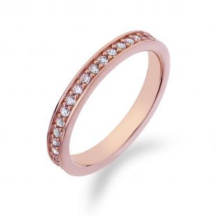 Stříbrný prsten Hot Diamonds Emozioni Infinito Rose Gold vel. 58