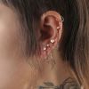 Cartilage piercing do ucha s řetízkem (srdce)